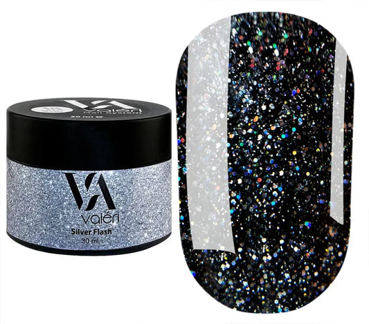 TOP FLASH "VALERI", 12 ml №01 SILVER