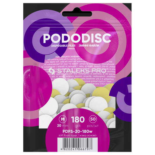 Staleks Brusné papíry Pododisc 20mm PDFS-20-180 bílé