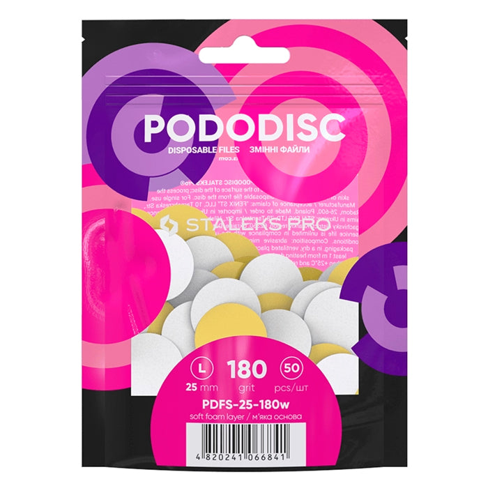 Staleks Náhradní bílý brusný papír pro PODODISC STALEKS PRO L - 180 (50 ks) PDF-25-180w
