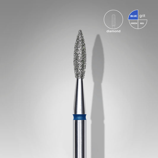 Staleks Diamantový brusný nástavec špičatý - "flame" blue - FA11B021/8