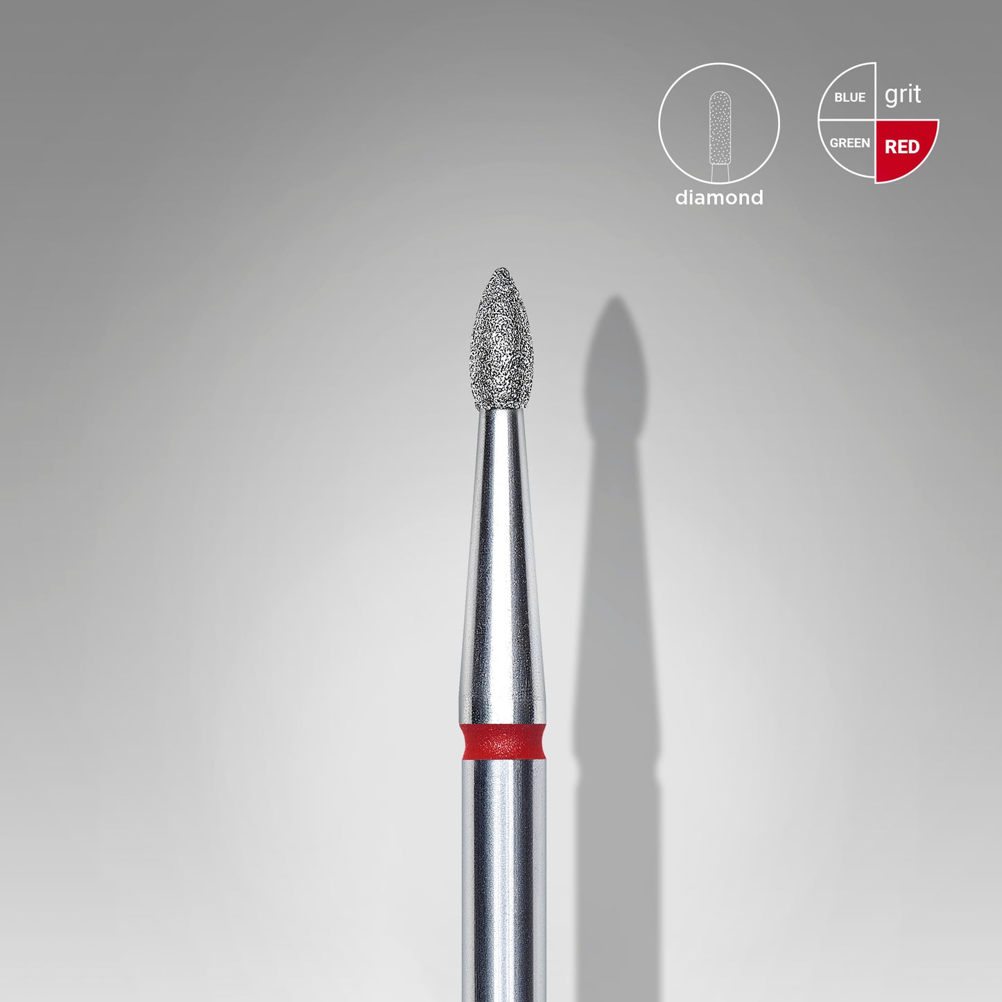 Staleks Diamantový brusný nástavec - "bud" red - FA60R018/4